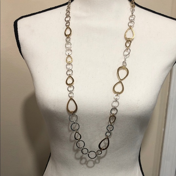 Stella & Dot Jewelry - Stella & Dot Eternity Gold and Silver Teardrop Necklace